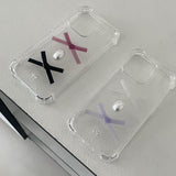 [made]black&radish pink ver ribbon resin phonecase