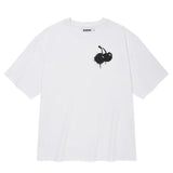MELTING CHERRY PIGMENT WASHING T-SHIRT - WHITE  