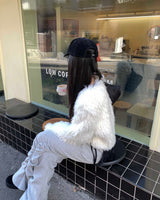 ヘアミニカーディガン