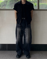 Doble two-way short sleeve cropped jacket
