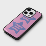 ビンテージスタースローガンエポキシバンパーケース (purple)