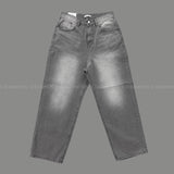 NOS107 グレーオーバーワイドデニムパンツ (XS ~ L)