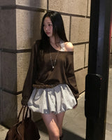 [ORIGINAL] メローUネックロングスリーブニット