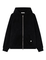 フリース フーディー ジップアップ(BLACK)