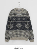 [unisex] Gamb Nordic Round Knit