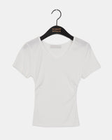 モンブ サイドシャーリング Vネック ショートスリーブTシャツ