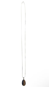 honey brown : drop necklace
