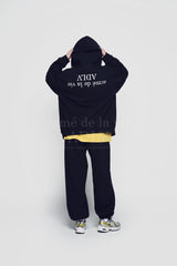 24FW アップサイドダウンロゴナッピングズリーパンツブラック