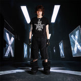 SEXXDEVIL Cross print short sleeves
