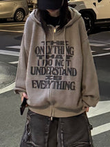 net typo knit zip-up