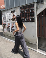 Belted dying cargo pants