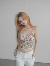 vivid flower bustier (2 color) 