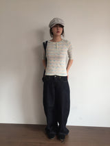 アンチヘンリーネック3/4スリーブTシャツ