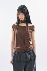Thira stripe 2-way tee