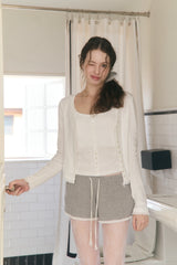 Sweet Dreams Button Cami Top (White)