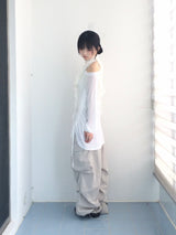 ソフト レース スリーブレス シャツ