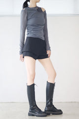 Ohi Layered Wrap Skirt Pants
