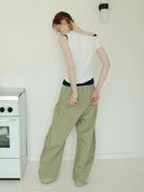 UnsocialNight2025 Autumn New Products Copper Hot Diamond Machete Casual Elastic Waist Mopping Trousers Women