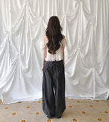 [ cotton fit ] worb over shirring pocket wide pt