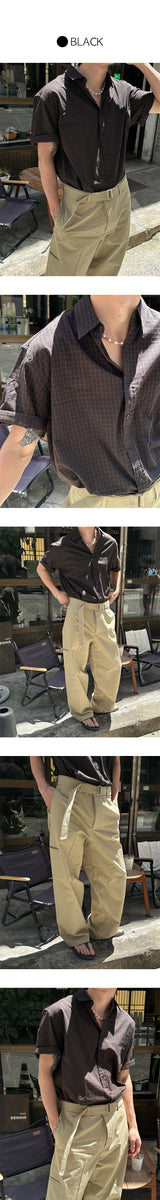 [S/S] マーチンチェックハーフシャツ（3color）
