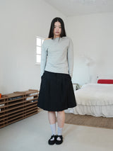 ONE-SHOULDER ELASTIC T (MELANGE)