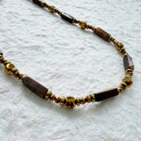Bronze Stone Pattern Necklace