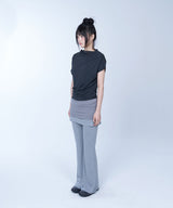 Folded colorblock skirtpants - GREY
