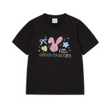 25SS TWINKLE JEWELRY BUNNY WOMAN SHORT SLEEVE T-SHIRT BLACK