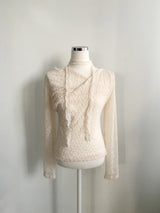 Lace scarf drape T