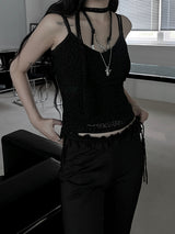 Leopard print scarf sleeveless set