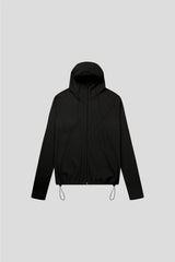 Ribbed incision hood zip-up