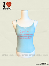 Lettering Pad Camisole Sleeveless T-shirt