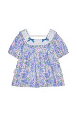 ULLALA パジャマブルーミングショートスリーブツーピース　ブルーパープル[24146WTSSN]