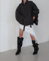Cotton Washed Wrap Oversized Jacket