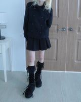 Powder double short coat (2color)
