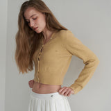 Soft Mood V-Neck Cardigan_Mustard