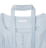 Delre Sheer Wrinkle Blouse