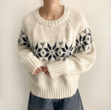 Eve High Quality Nordic Snowflake Round Knit