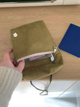 mini pocket bag - corduroy matcha
