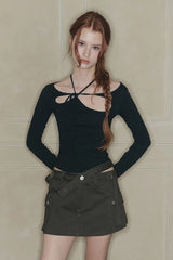 NIX MINI SKIRT deep khaki