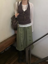 oso dot frill skirt