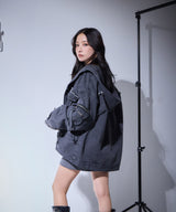 UNISEX フーディデニムジャケット