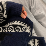  Logane Cowichan Dolphin Two-way Knit Zip-Up