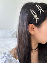 キラキラリボンヘアピン (2color)
