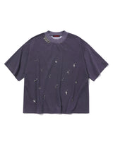 ピアシングピグメントクロスTシャツ - [ダークパープル]