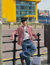 No.1221 M thin check SHIRT