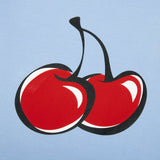 SIGNATURE BIG CHERRY CROP T-SHIRT - SKY 