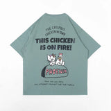 PEANUT STAIN -フェニックス グリーン オーバーサイズド Tシャツ