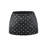 Cleo Satin Dot Micro Skirt