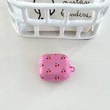cherry glossy airpods case (pink)